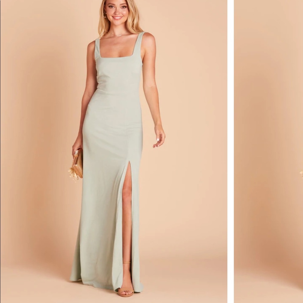 Birdy Grey dress. In color crepe sage. (Bridesmaids dress)